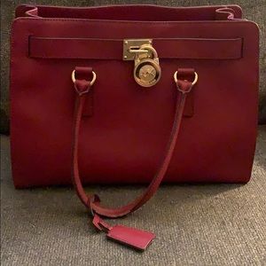 Michael Kors Red Leather Handbag